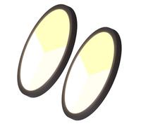 Alpinaluz Pack 2 Plafones LED Negros 18W Ø225mm - Downlight LED Empotrable o Superficie, Ultra Fino 17mm, CCT 3000K/4000K/6000K, Corte Ajustable Ø65-200mm, IP44