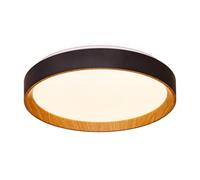 Alpinaluz Plafón LED Techo 30W Ø40cm Luz CCT 3000K 4000K 6000K, Diseño Moderno, Carcasa de Policarbonato Resistente con Lateral Negro y Interior en Efecto Madera para Salón Dormitorio