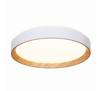Alpinaluz Plafón LED Techo 30W Ø40cm Luz CCT 3000K 4000K 6000K, Diseño Moderno, Carcasa de Policarbonato Resistente con Lateral Blanco y Interior en Efecto Madera para Salón Dormitorio