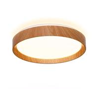 Alpinaluz Plafón LED Techo 30W Ø40cm, Luz CCT 3000K 4000K 6000K, Diseño Moderno, Carcasa de Policarbonato Resistente con Acabado en Efecto Madera, para Salón, Dormitorio o Comedor