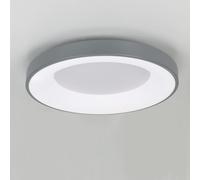 Alpinaluz Plafón LED Techo Ø50 cm 40W 5000lm en Acero Gris Mate - Selector de Color 3000K/4000K/6000K - Luz Blanca Regulable - Diseño Moderno para Salón, Dormitorio, Cocina
