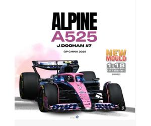 Alpine A525 No 7 Doohan Chine 2025 1/18 - S1818902 SOLIDO