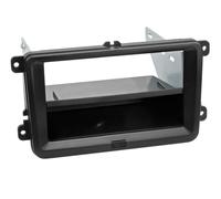 Adaptador frontal 2-DIN para con bolsillo vacío Seat / Skoda / VW negro