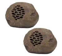 Alpine Corporation - Altavoces inalámbricos para Exteriores (Bluetooth, Resistentes a la Intemperie, 2 Unidades)