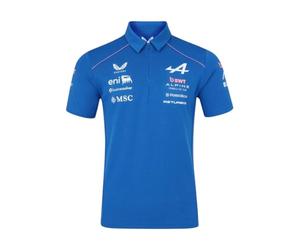 Alpine F1 Team, Producto Oficial de la Castore 2026, Kit de Equipo, Polo, Camisa, Azul, Rosa