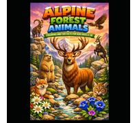 Alpine Forest Animals: Coloring & Fun Facts for Kids Ages 6-10 | 50 Cute Mountain Wildlife Illustrations to Color and Learn