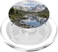 Alpine Mountain Lake Reflexión Picos dentados Escénica PopSockets PopGrip para MagSafe