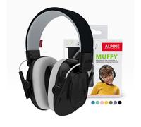 Alpine Muffy Protectores de Oído para Niños de 5 a 16 Años - Cascos Antirruido - Protección Auditiva Cómoda - Banda Ajustable - Negro