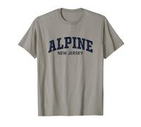 Alpine New Jersey Vintage Distressed Arch Text Camiseta