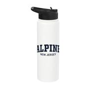 Alpine New Jersey Vintage Distressed Arch Text Stainless Steel Insulated Water Bottle