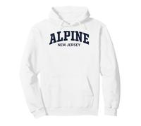 Alpine New Jersey Vintage Distressed Arch Text Sudadera con Capucha