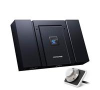 Alpine Paquete de amplificador de subwoofer mono HDA-M80 RUX-H01 | Amplificador de subwoofer mono de alta resolución Status HDA-M80 incluido con una perilla de graves remota RUX-H01.