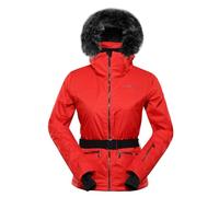 Alpine Pro OLADA - Chaqueta de esquí para mujer, con capucha, elástica, con piel, chaqueta de invierno con paranieves, chaqueta para exteriores, chaqueta de senderismo, chaqueta para la montaña