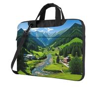 Alpine Scenery Vivid Sky Above Print - Maletín para portátil de 13/14/15.6 pulgadas, Black, 14 inch