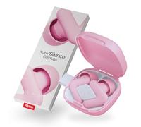 Alpine Silence Tapones de Oídos para Dormir, Viajar y Concentración - Protección Auditiva Reusable y Cómoda - Diseño con Ajuste en V y Puntas Suaves (XS/S/M/L) - Rosa