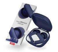 Alpine Silence Tapones de Oídos para Dormir, Viajar y Concentración - Protección Auditiva Reusable y Cómoda - Diseño con Ajuste en V y Puntas Suaves (XS/S/M/L) - Azul Oscuro