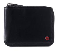 alpine swiss Logan Mens RFID Safe Zipper Cartera Cremallera de Cuero Alrededor de Plegado Viene en Caja de Regalo Negro