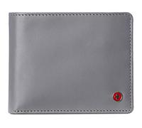 alpine swiss Mens RFID Protected Nolan Leather Cartera Center Flip Commuter Bifold Viene en Caja de Regalo Gris