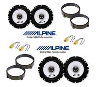 Alpine SXE-1725S Set 4 Arcas para Lancia Ypsilon con Adaptadores & Soportes