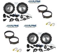 ALPINE SXE-1750S Set 8 Arcas para Alfa Romeo 159 con Adaptadores & Soportes
