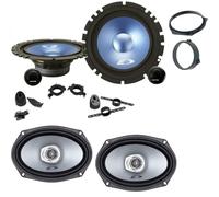 Alpine SXE-17CS SXE-6925S Kit de 6 cajas Mini Cooper One R50-R53 delantero y trasero con soportes