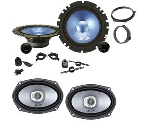 Alpine SXE-17CS SXE-6925S Kit de 6 cajas Mini Cooper One R50-R53 delantero y trasero con soportes