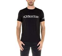 Alpinestar Wordmark tee Camiseta de Manga Logo de Corte Moderno, Hombre, Black, L