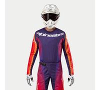 Alpinestars Techstar Pneuma Maillot de motocross, azul/morado, Talla XXL