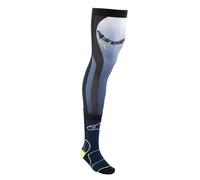 Alpinestars 2025 Abrazadera Rodilla Calcetines Night Marino Amarillo Fluo MX Off
