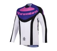 Alpinestars 2026 Techstar Knif Camiseta Motocross Negro Gris Claro Púrpura