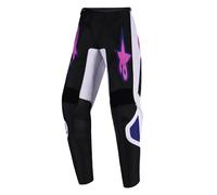 Alpinestars 2026 Youth Fluid Grid Motocross Pantalones Negros Gris Claro Violeta