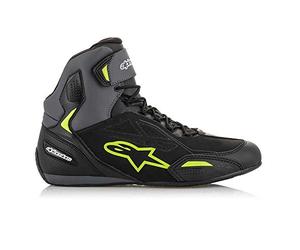 Alpinestars 2540719175-10, Barco para Motocicleta Hombre, Black Gray Yellow Fluo, 43 EU