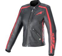 Alpinestars 3113924-1346-XL Chaqueta De Cuero Mujer Stella Dyno XL Negra/Rojo
