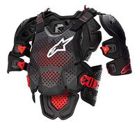 Alpinestars A-10 V2 Protector de pecho, negro-rojo, tamaño M L para Hombres