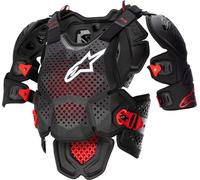 Alpinestars A-10 V2 Protector de pecho, negro-rojo, tamaño XL 2XL para Hombres