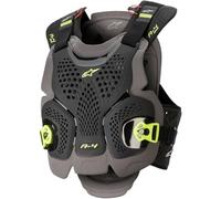 Alpinestars A-4 MAX - Protector de Pecho (Negro/Amarillo, M/L)
