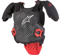 Alpinestars A-5 S V2 Armadura de pecho juvenil, negro/rojo, Talla L/XL