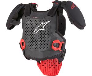 Alpinestars A-5 S V2 Armadura de pecho juvenil, negro-rojo, tamaño L XL