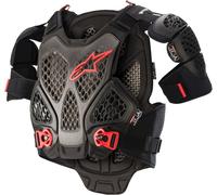 Alpinestars A-6 Protector de pecho, negro/rojo, Talla XL/XXL
