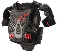 Alpinestars A-6 Protector de pecho, negro-rojo, tamaño M L para Hombres