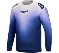 Alpinestars A-Aria Polartec Maker Elite Maillot de bicicleta, blanco-lila, tamaño 2XL para Hombres