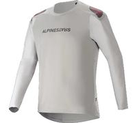 Alpinestars A-Aria Polartec Switch Maillot de ciclismo de manga larga, Gris claro/gris oscuro, Talla M