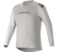 Alpinestars A-Aria Polartec Switch Maillot de ciclismo de manga larga, Gris claro/gris oscuro, Talla S