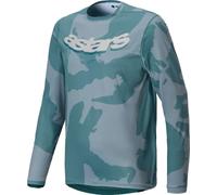 Alpinestars A-Dura Hollow Camo Maillot de ciclismo juvenil, verde, Talla XL