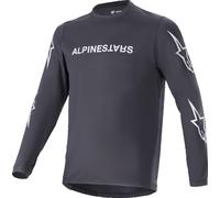Alpinestars A-Dura Switch Maillot de ciclismo juvenil de manga larga, negro, tamaño M