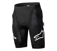 Alpinestars A-Impact Plasma Pantalones cortos protectores de bicicleta, Negro/Blanco, Talla M