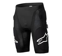 Alpinestars A-Impact Plasma Pantalones cortos protectores de bicicleta, negro-blanco, tamaño XL para Hombres