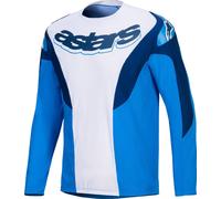 Alpinestars A-Supra Melt Maillot de bicicleta, blanco-azul, tamaño 2XL para Hombres