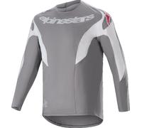 Alpinestars A-Supra Race Maillot de manga larga, Gris oscuro/blanco, Talla XL