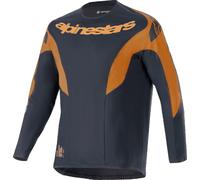 Alpinestars A-Supra Race Maillot de manga larga, negro-oro, tamaño XL para Hombres